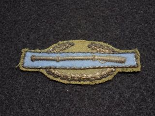 Wwii Us Army Cib Combat Infantry Badge Bullion Patch Theater Made