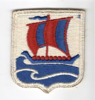 Ww 2 Us Army 99th Infantry Battalion Red Bordered Sail Patch Inv J370