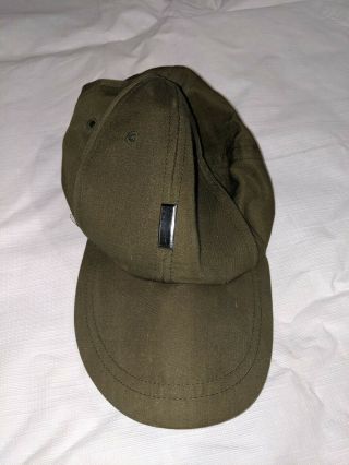 Vintage Vietnam Us Army Military Green Field Cap Hat Ace Mfg Co Inc Size 7 1/8