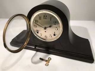 Antique Seth Thomas 8 Day Chiming Chimes Mantle Clock 17”x 9.  5”x 5.  5”