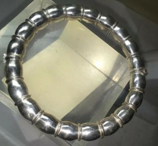 Antique Chinese Sterling Silver Unusual Large Hinged Bracelet 4