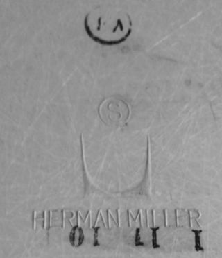 VTG White Eames Herman Miller Fiberglass Side Chair SHELL ONLY 9