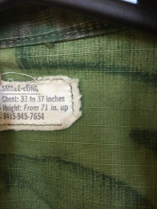 Vtg Vietnam ERDL 1969 Camo Shirt S - L Photographer In Country Special Forces Rare 12