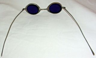 Antique 1800 ' s Spectacles Eyeglasses w/ Cobalt Blue Lenses PUGH CLEVELAND Ohio & 4