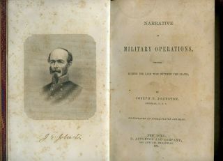 Civil War Confederate Book: 1874: " Narrative Of Military Operations "