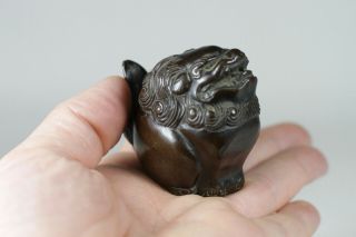 Antique Chinese 17th /18th Century Bronze Mythical Beast Water Dropper Scholars 10