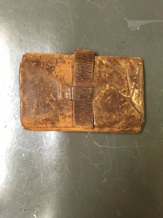 Antique - - Civil War Era - - Leather - - Wallet / Letter Holder