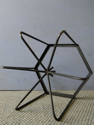 vtg iron table base mid century modern hexagon jean royere umanoff dunbar hairpi 9