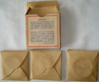GERMAN ARMY WWII ODILEI CONDOM BOX & 3 CONDOMS - DATED 1944 COMPLETE 8