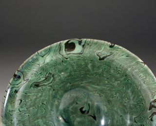Antique Chinese Green Marbled Glazed Bowl Ming 4