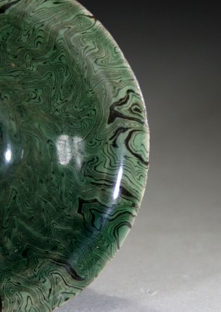 Antique Chinese Green Marbled Glazed Bowl Ming 6
