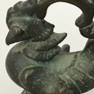 RARE Fine Antique Bronze Burmese Opium Weight Karaweik c1800 1/2 Viss 50 tical 9