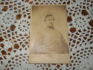Civil War Soldier Cdv Photo,  Kepi & Corp Badge,  Identified As James Mccartney