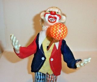 1950 ' S BATTERY OPERATED PINKY THE CLOWN VINTAGE TIN CIRCUS CARNIVAL TOY 2