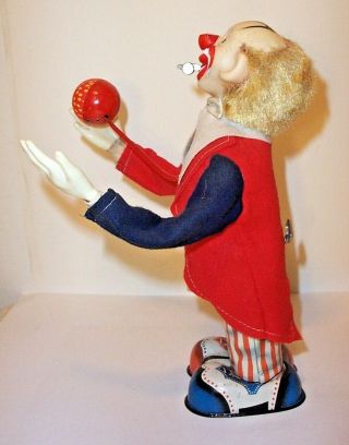 1950 ' S BATTERY OPERATED PINKY THE CLOWN VINTAGE TIN CIRCUS CARNIVAL TOY 3