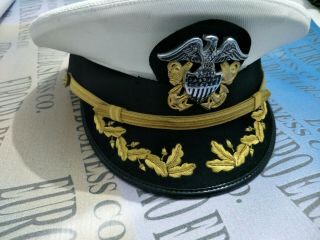 Us Navy Officer Visor Cap,  Us Navy Commander Captain Rank Cap In All Sizes