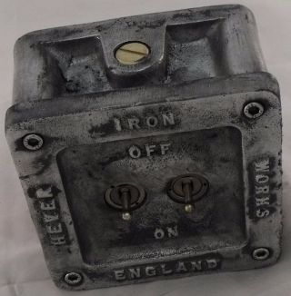 Vintage Industrial 1/2/3 Gang Cast Metal Heavy Light Switch - BS EN Approved 4