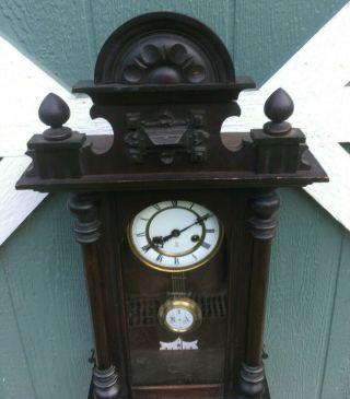 Antique Gustav Becker Silesia Regulator Wall Clock 2