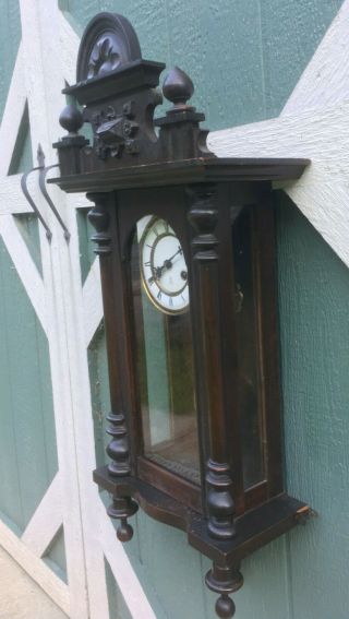 Antique Gustav Becker Silesia Regulator Wall Clock 4