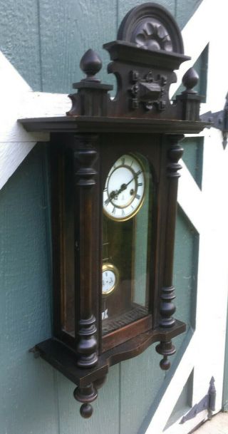 Antique Gustav Becker Silesia Regulator Wall Clock 5