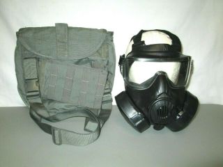 Chemical Biological Canister Gas Mask M.  61,  Size Medium M61 Gas Mask W/ Bag