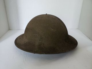 World War 1 American Doughboy Helmet W/original Leather Chin Strap And Liner