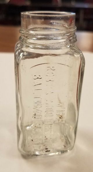 Antique Glass Bottle Baltimore Robert A Wooldridge Company Md Atq Vtg Medicine