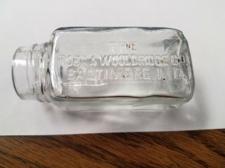Antique glass bottle Baltimore Robert A Wooldridge Company MD atq vtg medicine 2