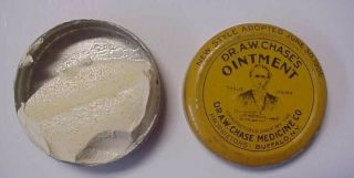 Antique Dr.  A.  W.  Chase ' s Ointment Tin w Contents & Box - Quack Medicine 2