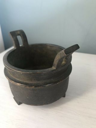 Rare Antique Chinese Bronze Censer with 12 Character Mark 9