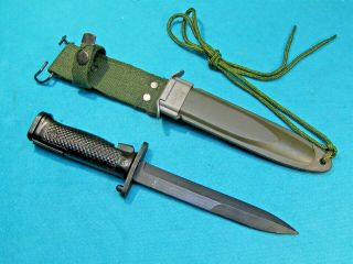 U.  S.  G.  I.  Imperial M5 M5a1 Bayonet & Scabbard For Wwii M1 Garand