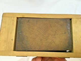 Antique Wooden Butter Mold Press - Rectagle shaped Primitive Carved wood 5