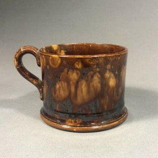 19th Century Rockingham Pottery Yellowware Frog Mug