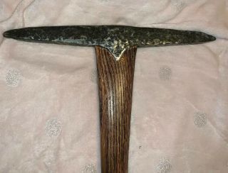 RARE ANTIQUE GOLD PROSPECTOR/MINERS PIC Axe LIGHTWEIGHT Hand Made Handle 3