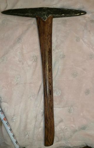 RARE ANTIQUE GOLD PROSPECTOR/MINERS PIC Axe LIGHTWEIGHT Hand Made Handle 6