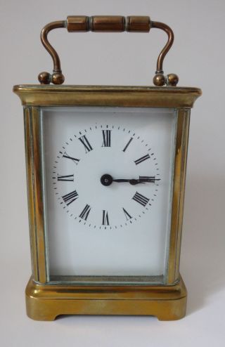 Antique French Brass Carriage Clock Timepiece & Order