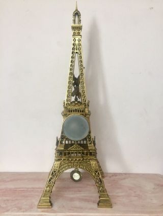 Antique Extreme Rare French Eiffel Tower Clock By A.  D.  Mougin.  1889 10