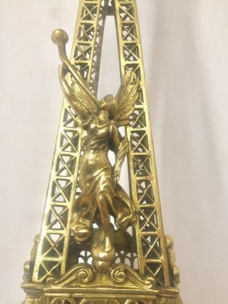 Antique Extreme Rare French Eiffel Tower Clock By A.  D.  Mougin.  1889 4