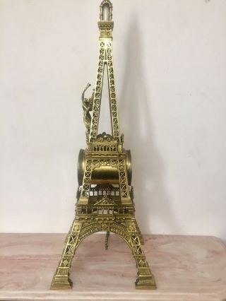 Antique Extreme Rare French Eiffel Tower Clock By A.  D.  Mougin.  1889 8