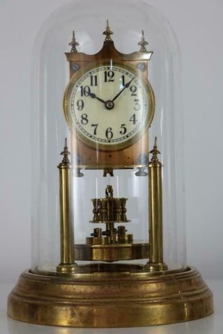 Gustav Becker 400 Day Anniversary Torsion Clock But Slow Disc Pendulum
