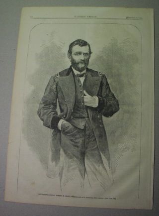 1865 Civil War Portrait: Gen.  Ulysses S.  Grant - Classic Pose From Gutekunst Pic