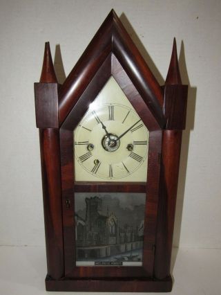Antique Beach & Byington Terryville,  Conn.  Usa Triple Fusee Clock With Alarm