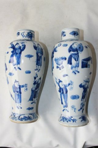 chinese vases antique 19th c century porcelain pottery signed marked blue 10