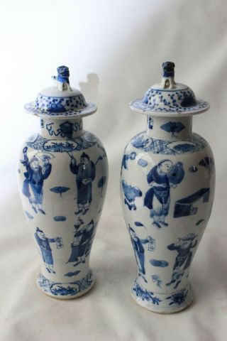 chinese vases antique 19th c century porcelain pottery signed marked blue 7