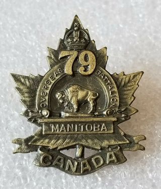 79th Overseas Battalion - Cef Wwi - Manitoba - Canadian Cap Badge