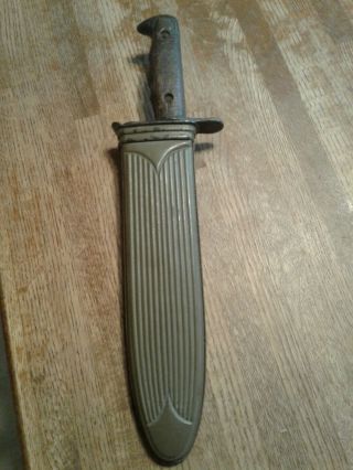 Ww1 U.  S.  M1917 Bolo Knife,  With Metal Scabbard