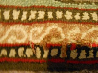 Antique Hooked Rug Made to Look Like an American Indian Weaving / 4