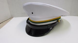 Us Army Military Police Mp Enlisted Service Dress White Hat Cap Size 7 1/2 Nos