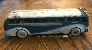 1940 Arcade Cast Iron Greyhound Lines Bus Coach Toy