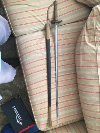CIVIL WAR US NCO OFFICERS SWORD WITH SCABBARD AMES DATED 1862 2
